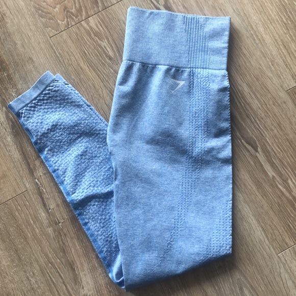 Gymshark Vital Seamless Leggings- Blue - Picture 2 of 5